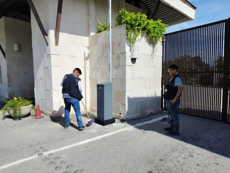 Cierre de obra de la barrera vehicular