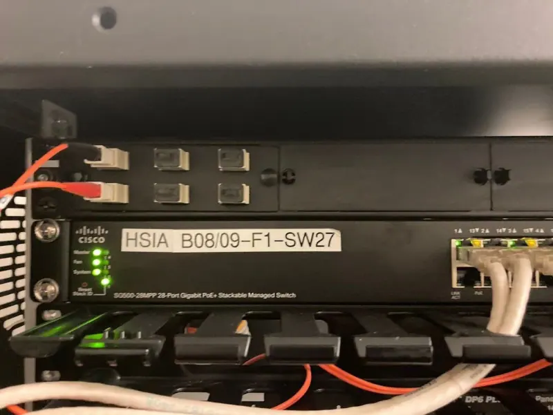 Llegada de la troncal al switch del edificio